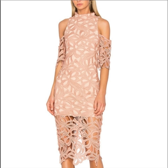 ELLIATT lace cold shoulder midi dress - Picture 2 of 4